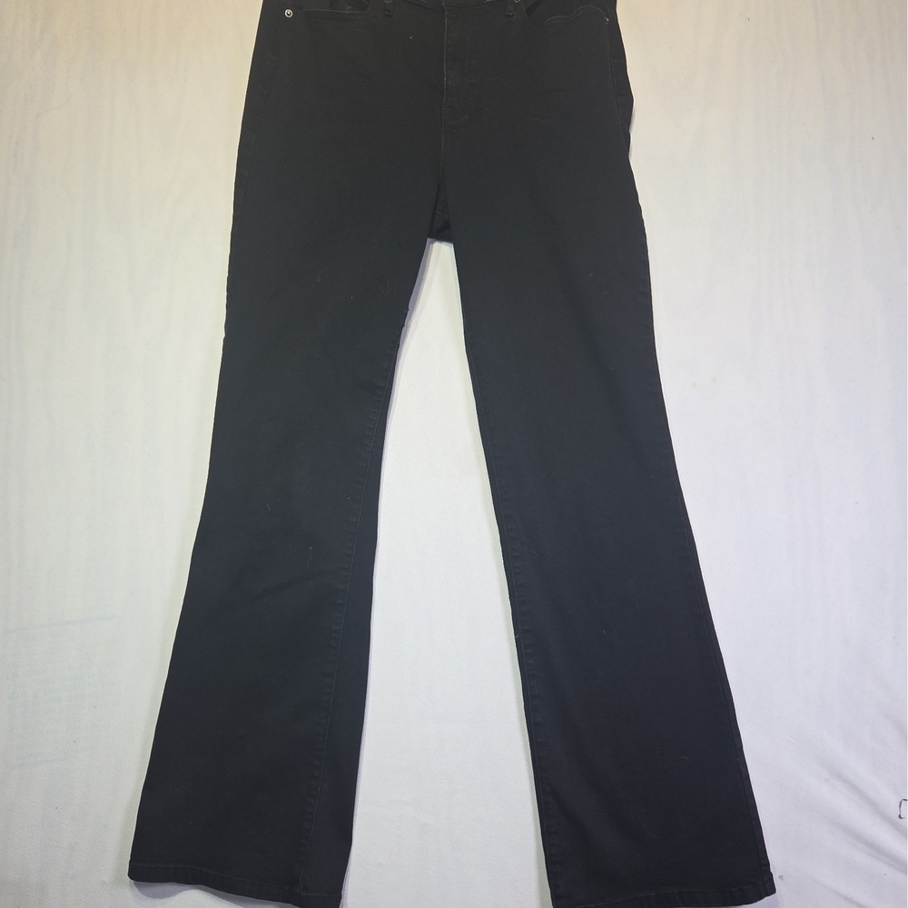 Nicole Miller New York Women's 12 Soho High Rise Bootcut Black Stretch Jeans